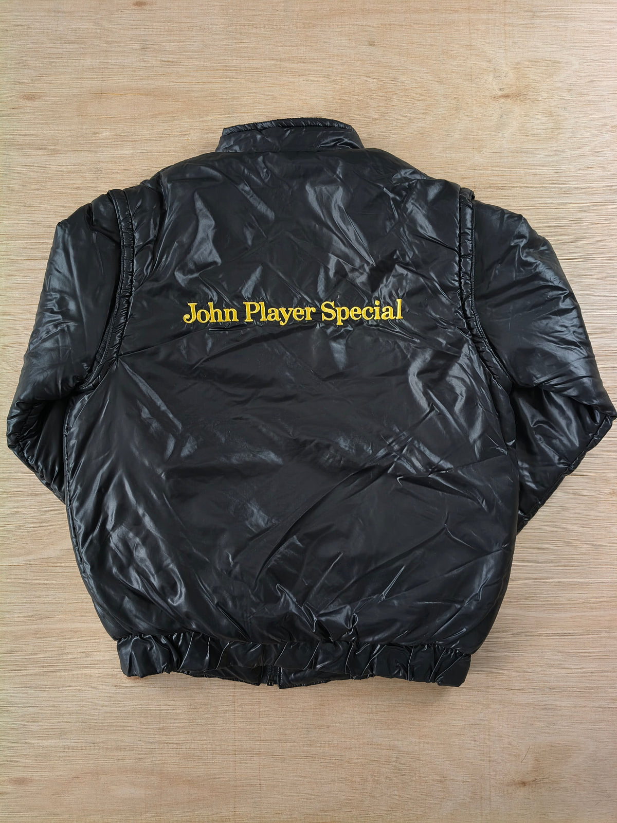 Vintage John Player Special JPS padded jacket gilet Lotus era vintage F1