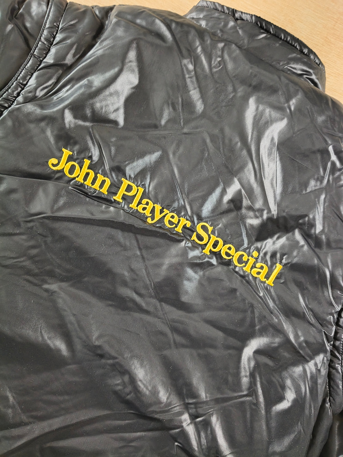 Vintage John Player Special JPS padded jacket gilet Lotus era vintage F1
