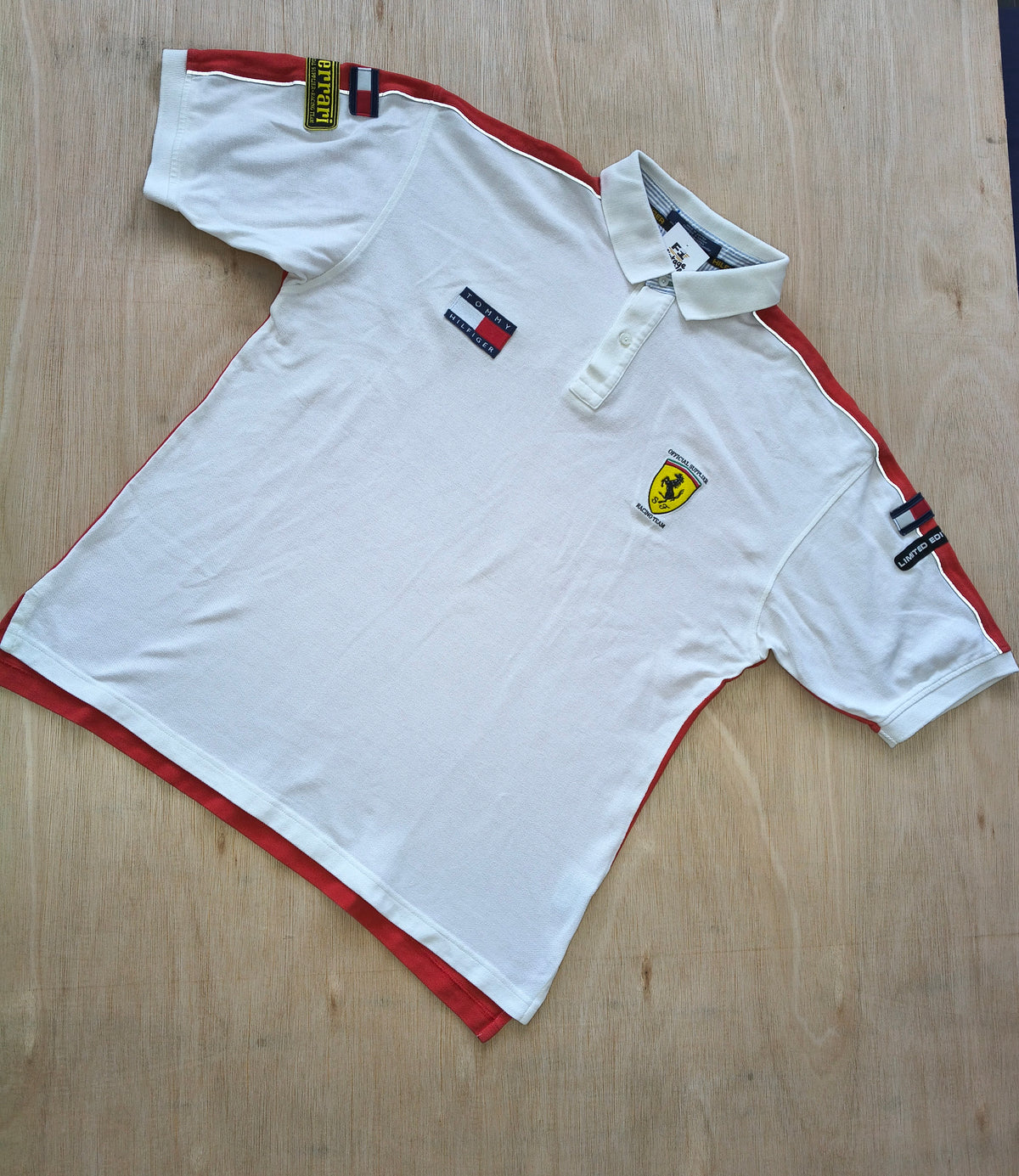 1998 Ferrari team Tommy Hilfiger polo shirt vintage F1
