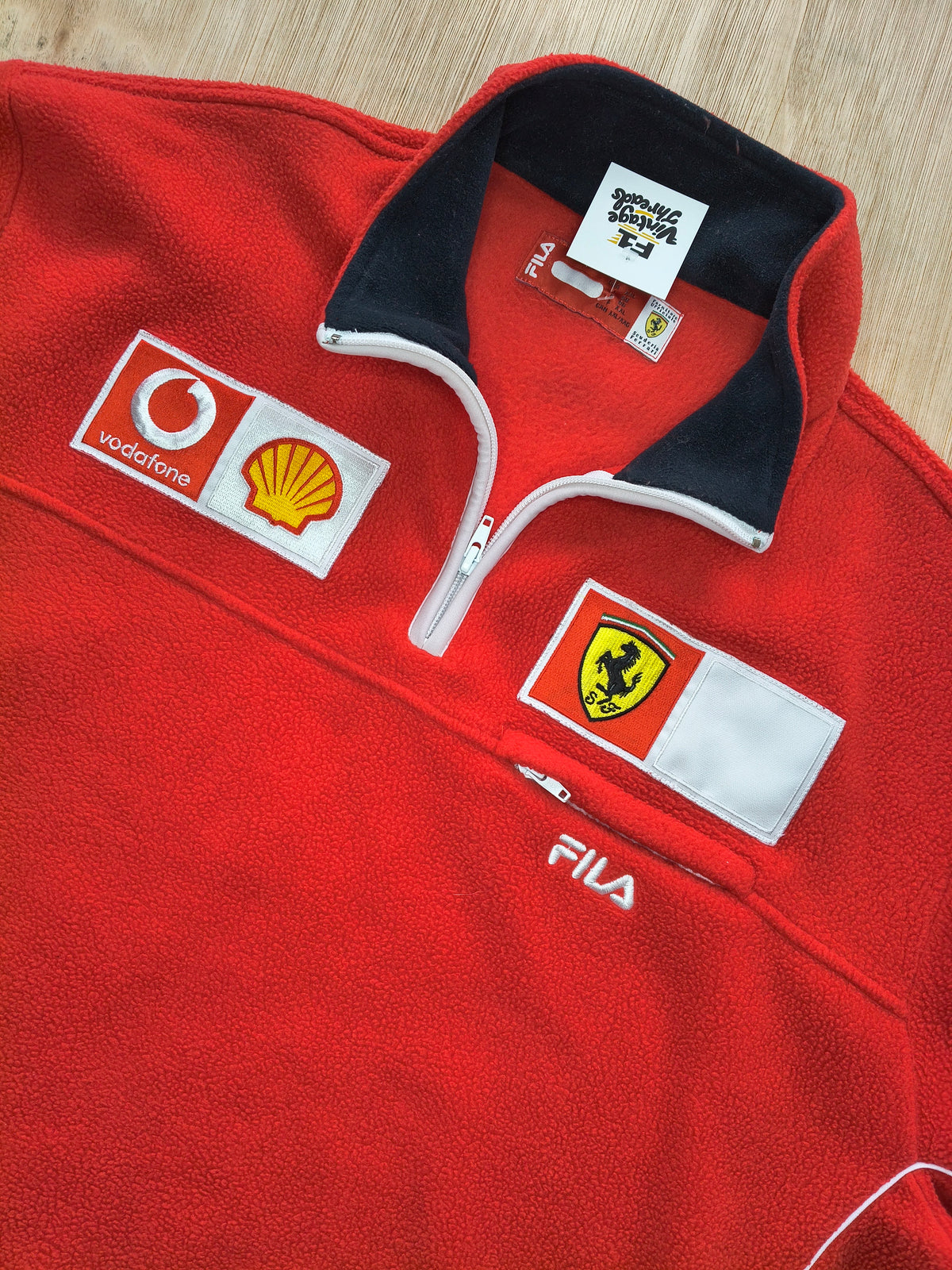 Official Ferrari team fleece by Fila Michael Schumacher era vintage F1