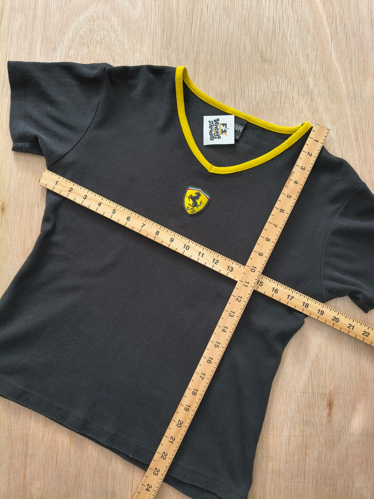1999 Ferrari ladies black baby tee t-shirt official vintage F1