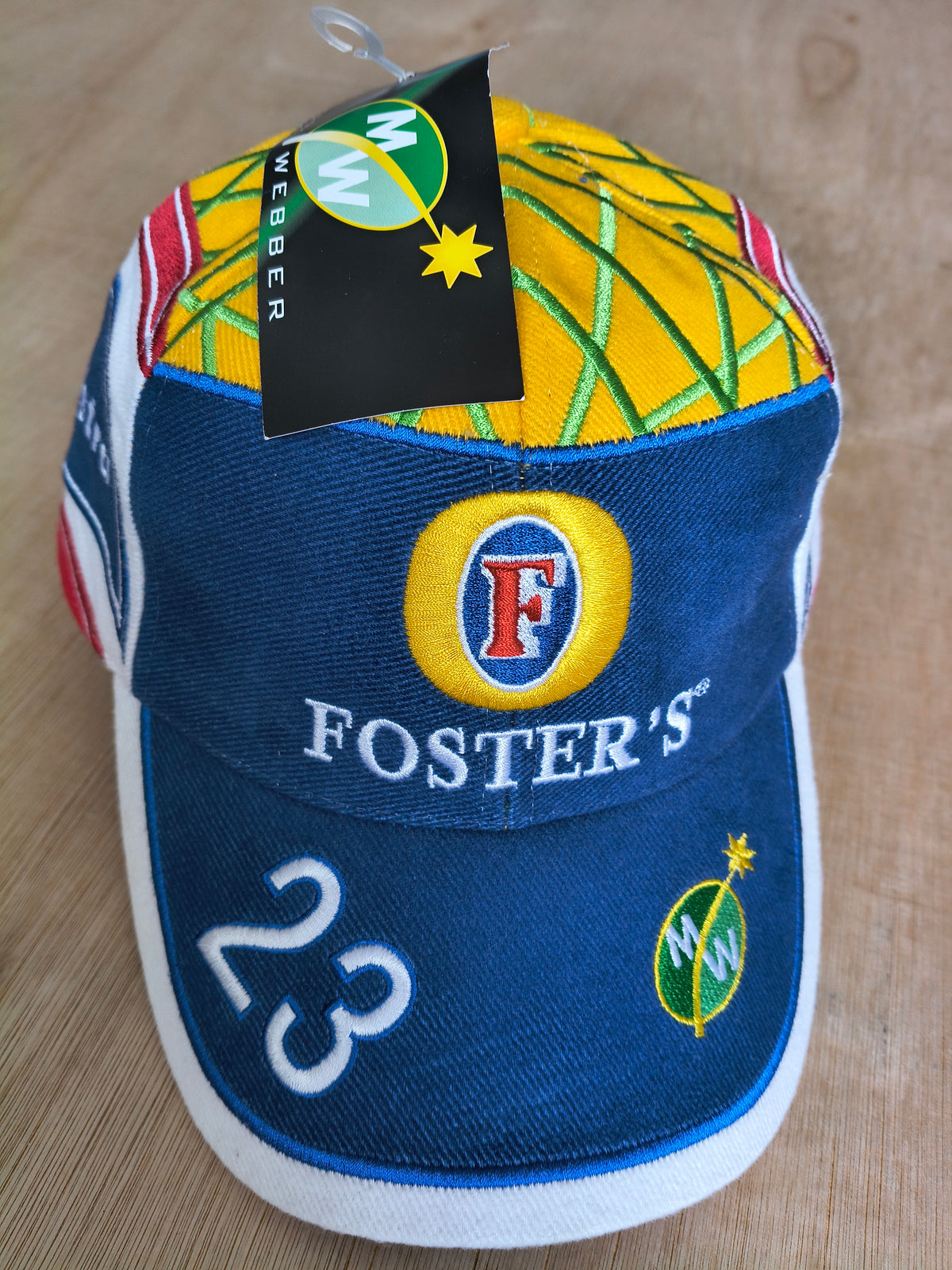 2002 Mark Webber Fosters cap hat Minardi official vintage F1