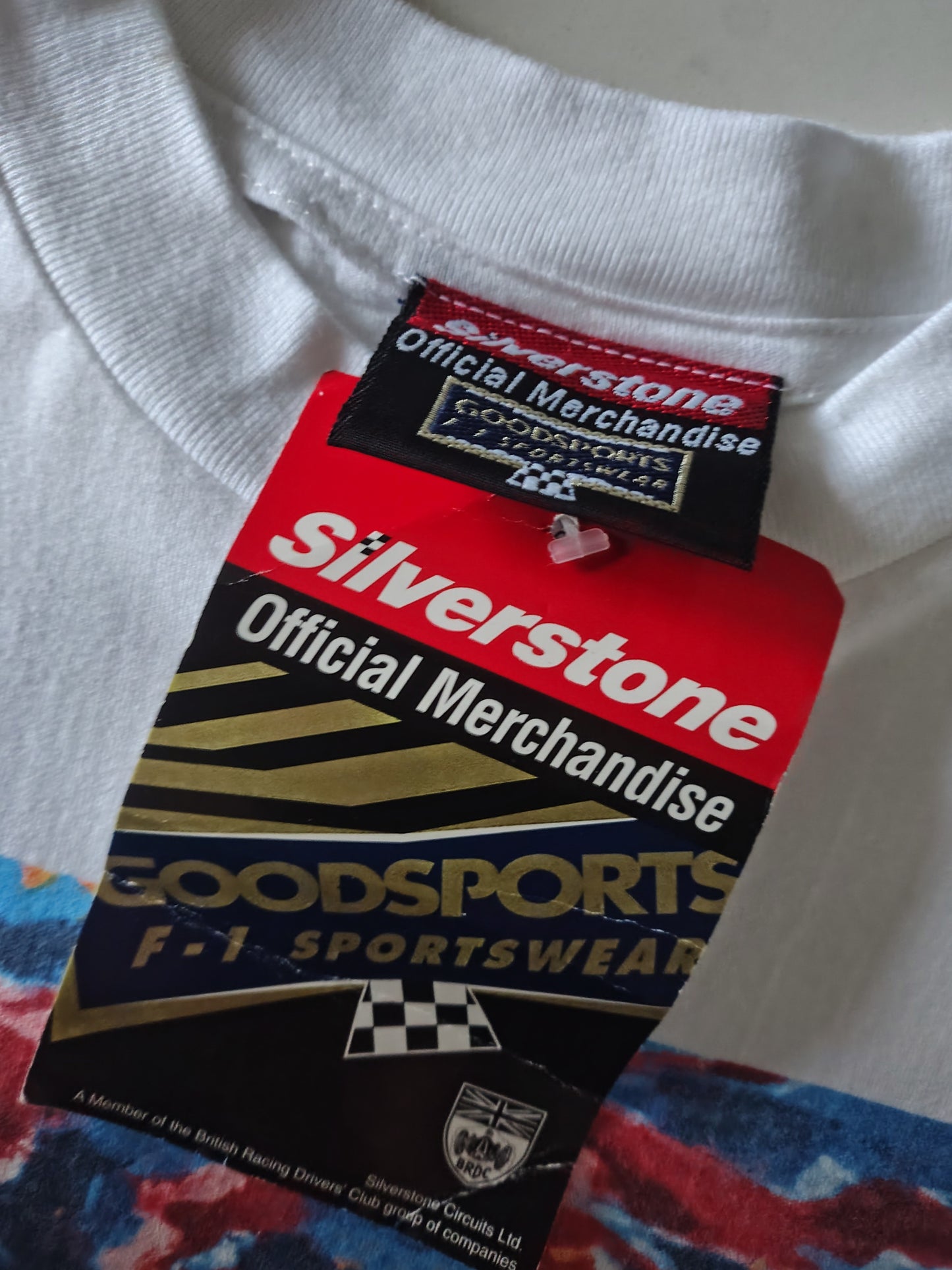 1997 British grand prix official white  t-shirt Silverstone vintage F1