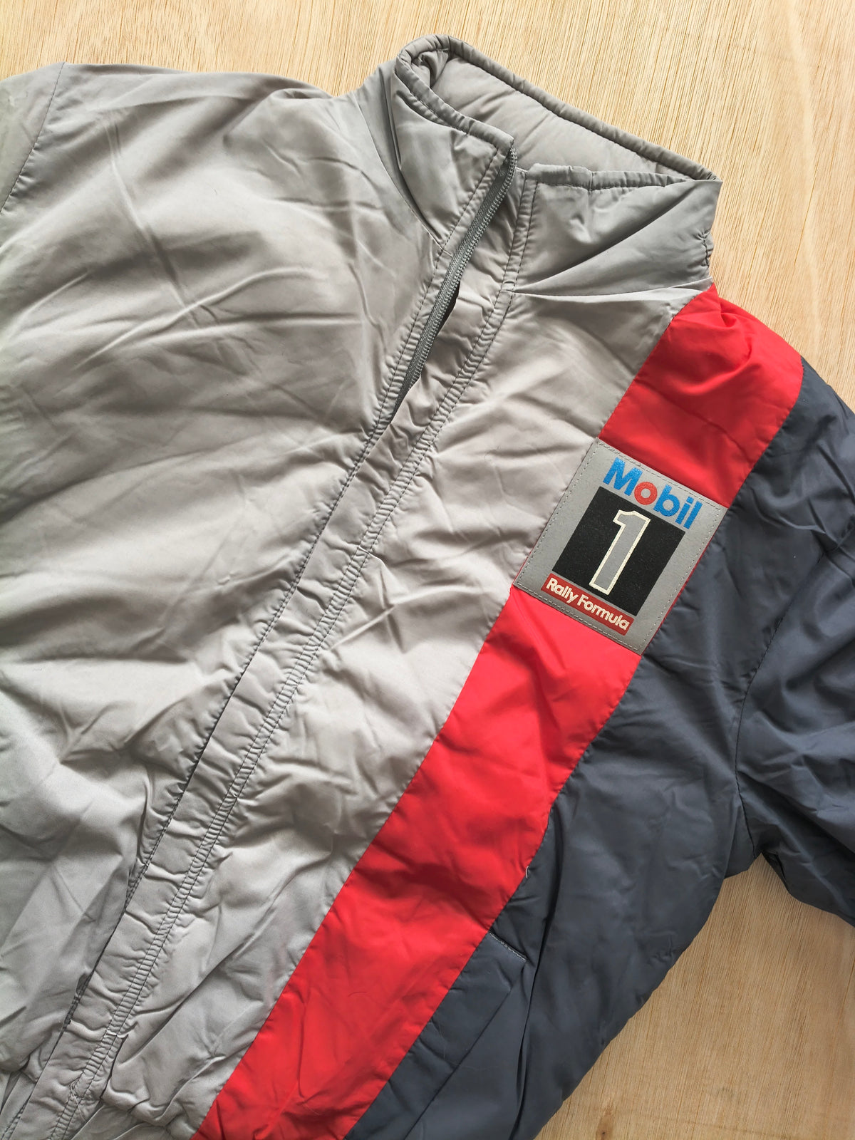 1980s Mobil 1 Rally Formula padded jacket vintage