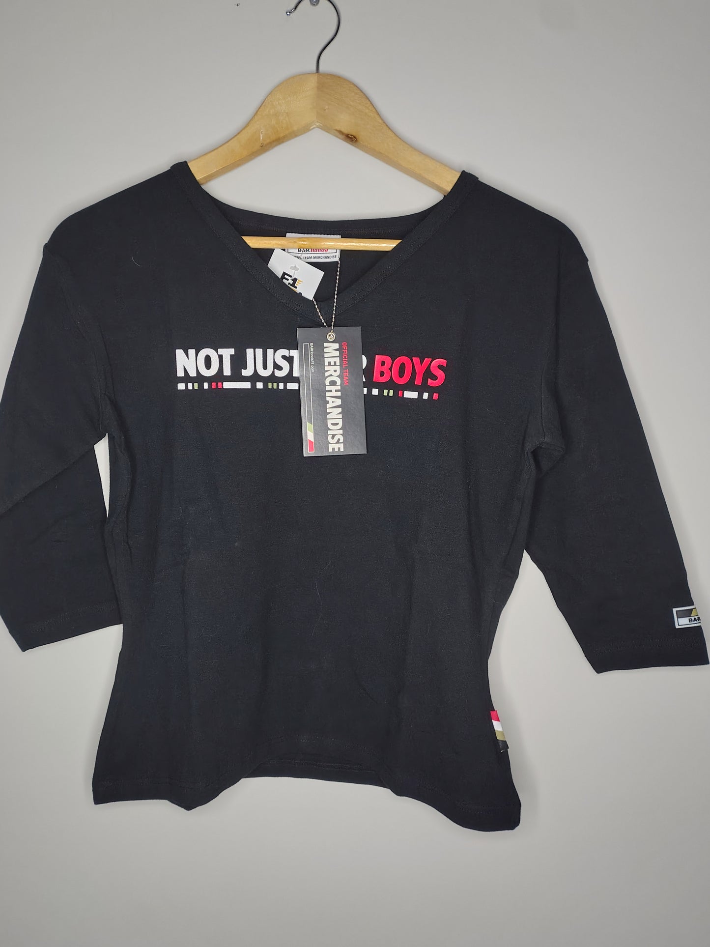 Official BAR Honda ladies womens F1  3/4 sleeve top t-shirt baby tee