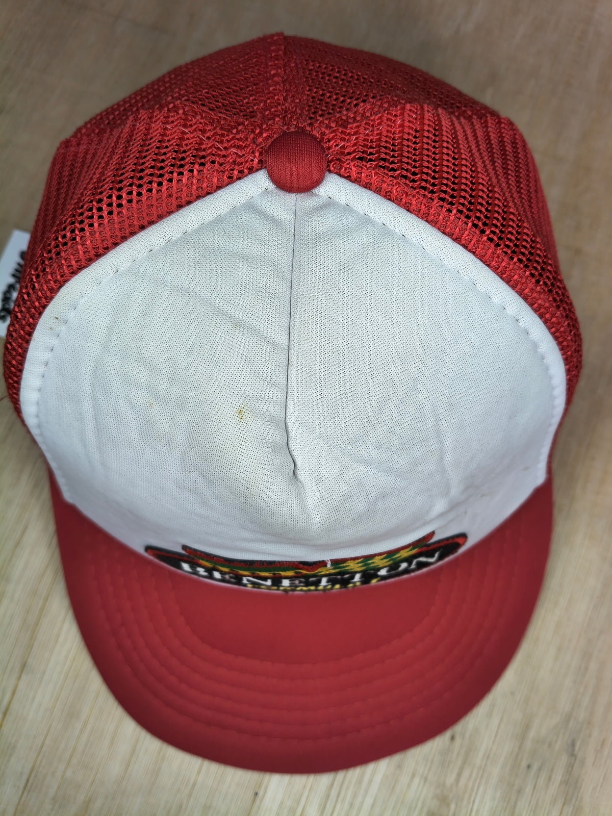 Vintage Benetton team trucker cap hat F1