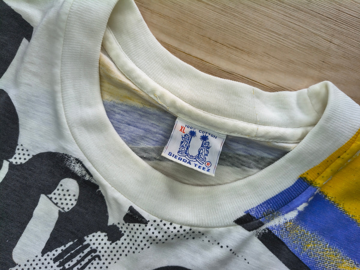 1993 Ayrton Senna AOP McLaren MP4/8 t-shirt vintage F1