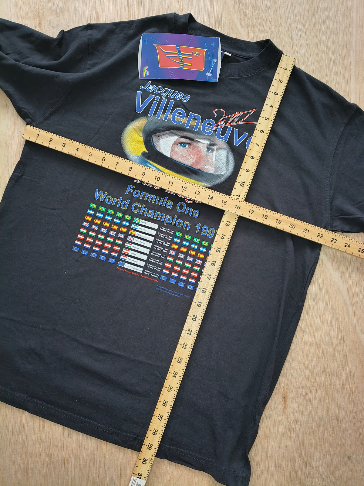 1997 Jacques Villeneuve world Champion t-shirt black Williams BAR F1 official JV vintage F1